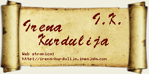 Irena Kurdulija vizit kartica